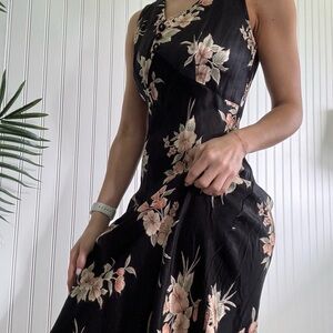 Floral Black Dress